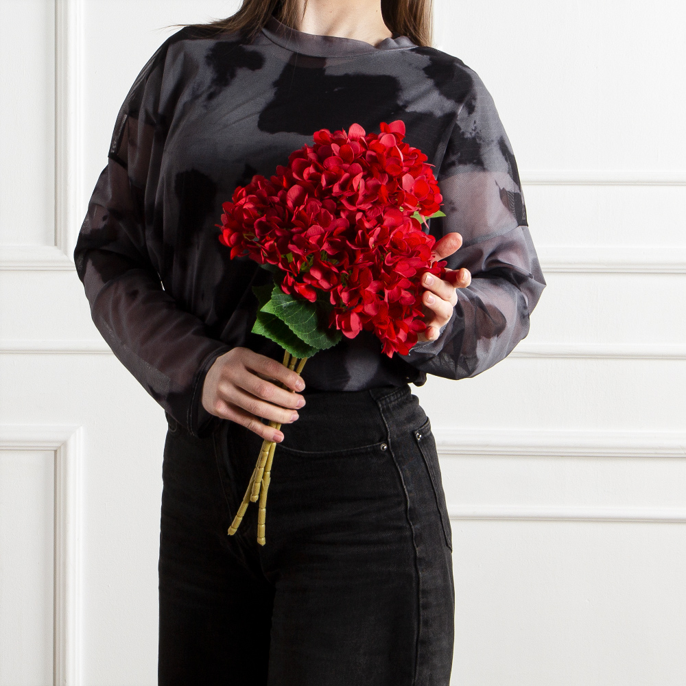 7141А/0108-0359/2(F) Гортензия искусственная h46см(голова 13см d16см) красная_5