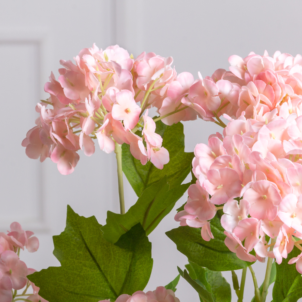 7141А/0443-15/1(F) Калина цветущая искусственная ветка 2 соцветия(латекс), h68см, розовая_2