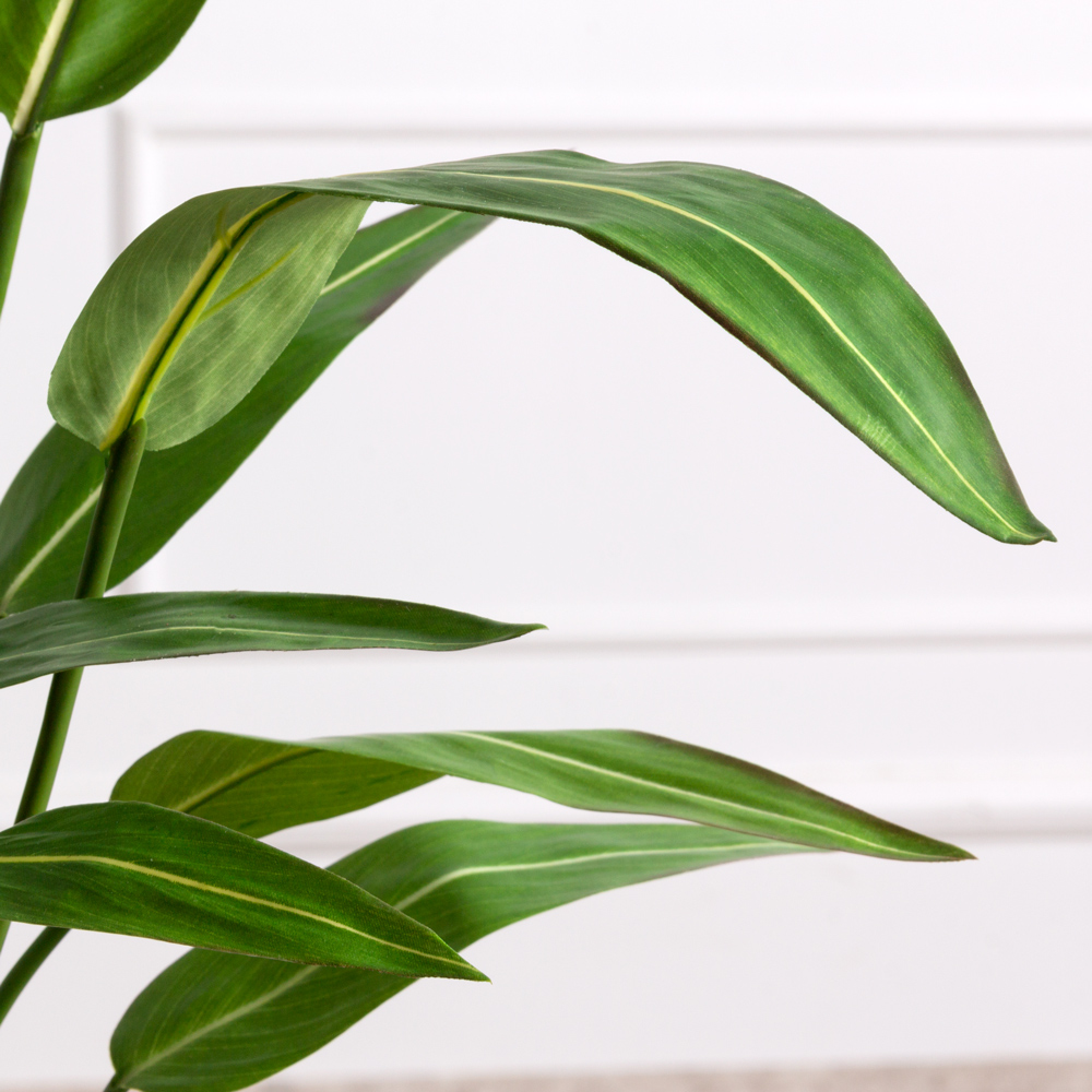 К060*3-1(F) Стрелиция искусственная куст малый с цветами h60см (силикон/латекс) в кашпо_3