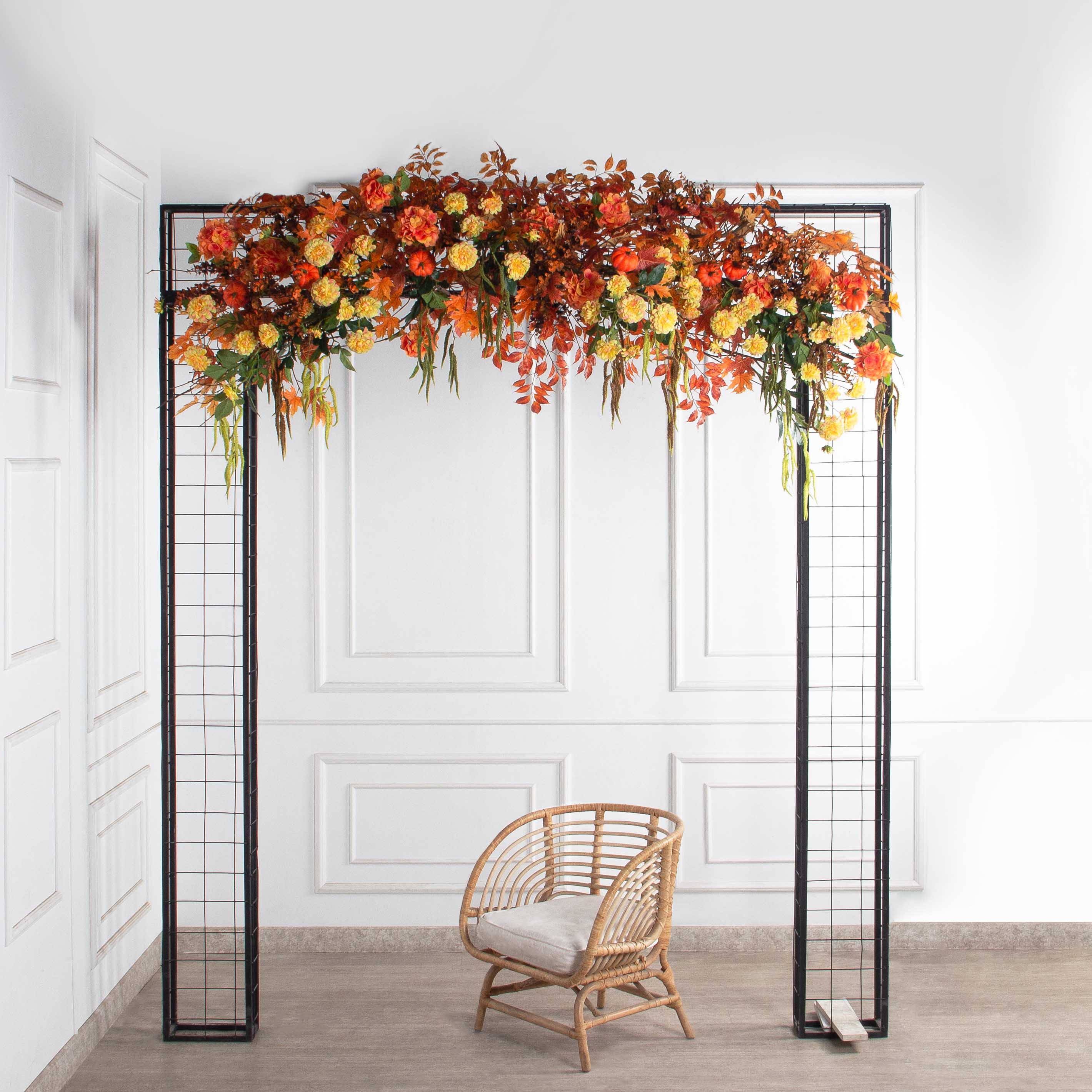 ДЛ174(Пр)(Fix)(F) Декор арочного типа L230 см на прутьях,оранжево-желтый_3