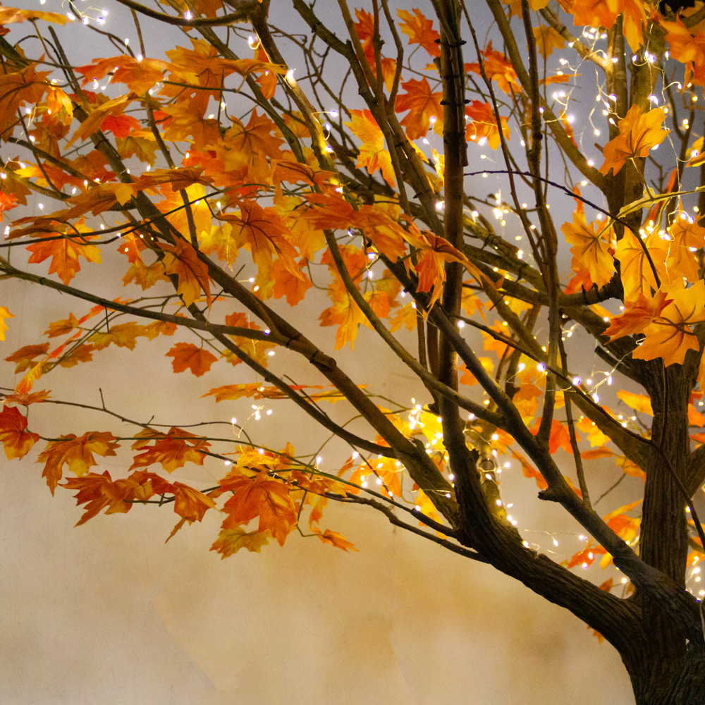 290Гбст/разб/РН/СВ03/468(F) Клён искусственный осенний с гирляндой