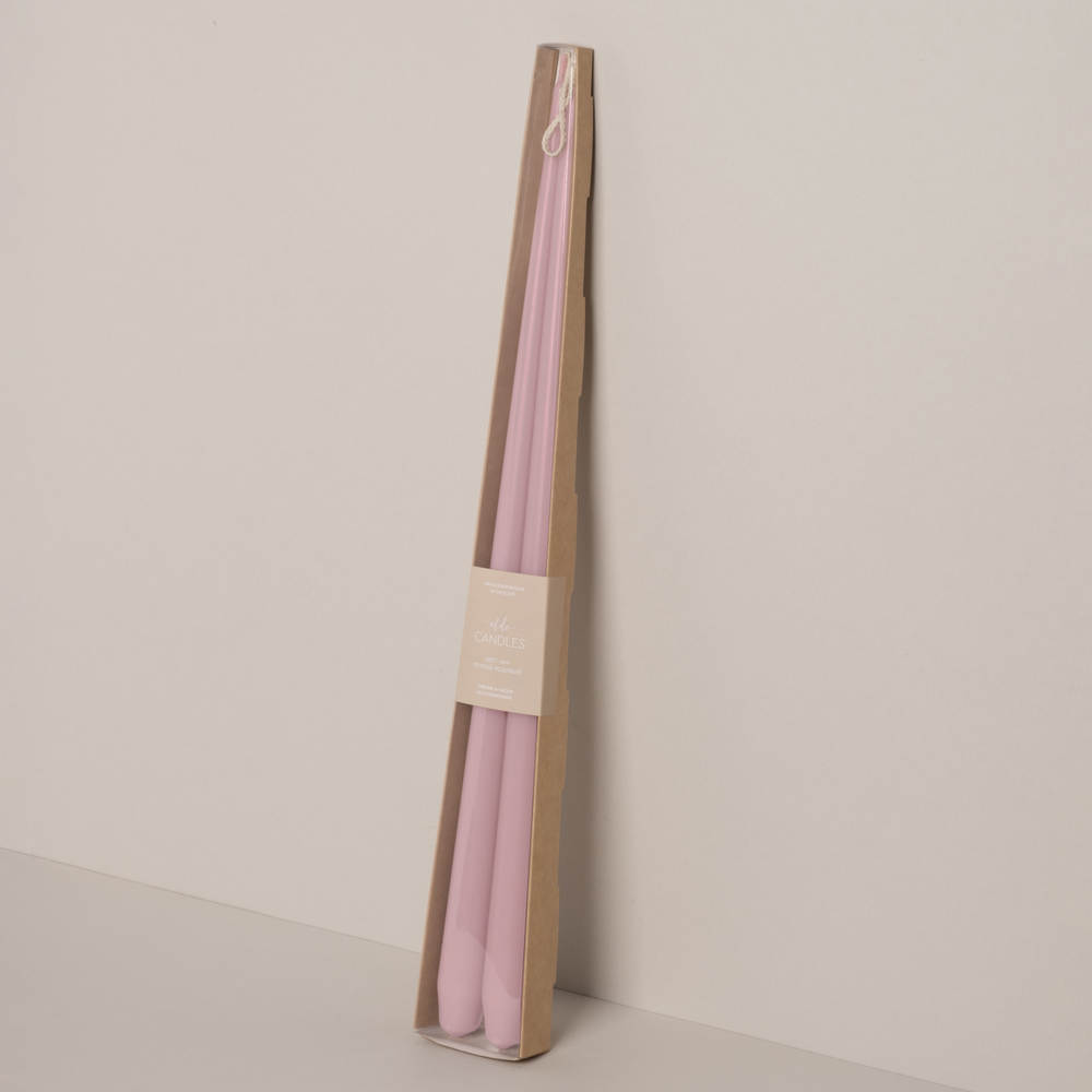 СК42-9(Fix)(F) Свеча коническая 42см Оттенок №9 (теплый розовый) 2шт/уп_1