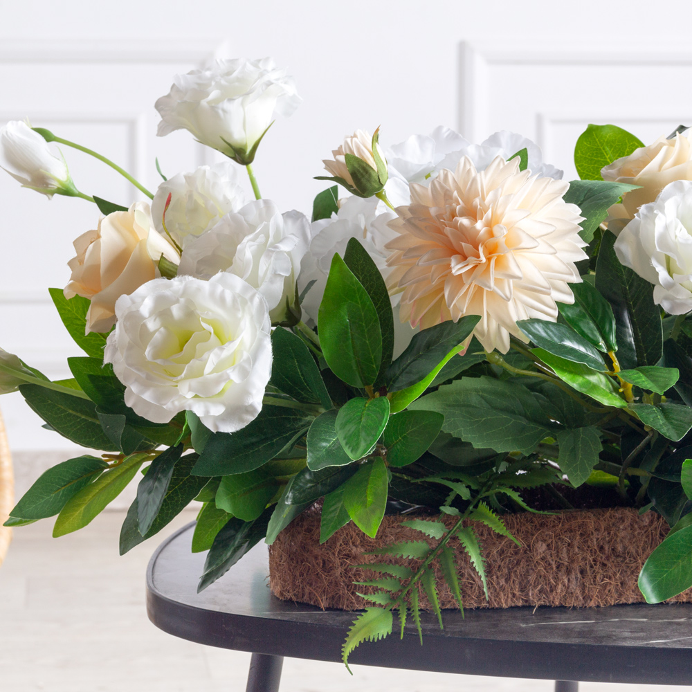 К11-1(з)(F) Композиция искусственная цветочная 100х35х27см, бело-розов. _2