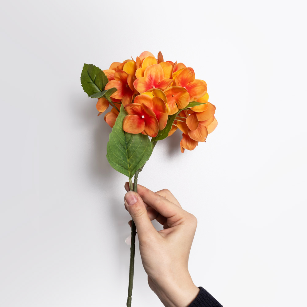 7141/А27120-27/13(F) Гортензия искусственная 1 голова (15 см) h32см, персиковый_2