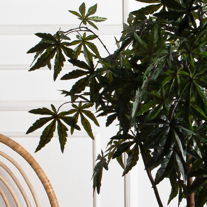 090/К/400(F) Клён японский искусственный куст h90см в кашпо_3