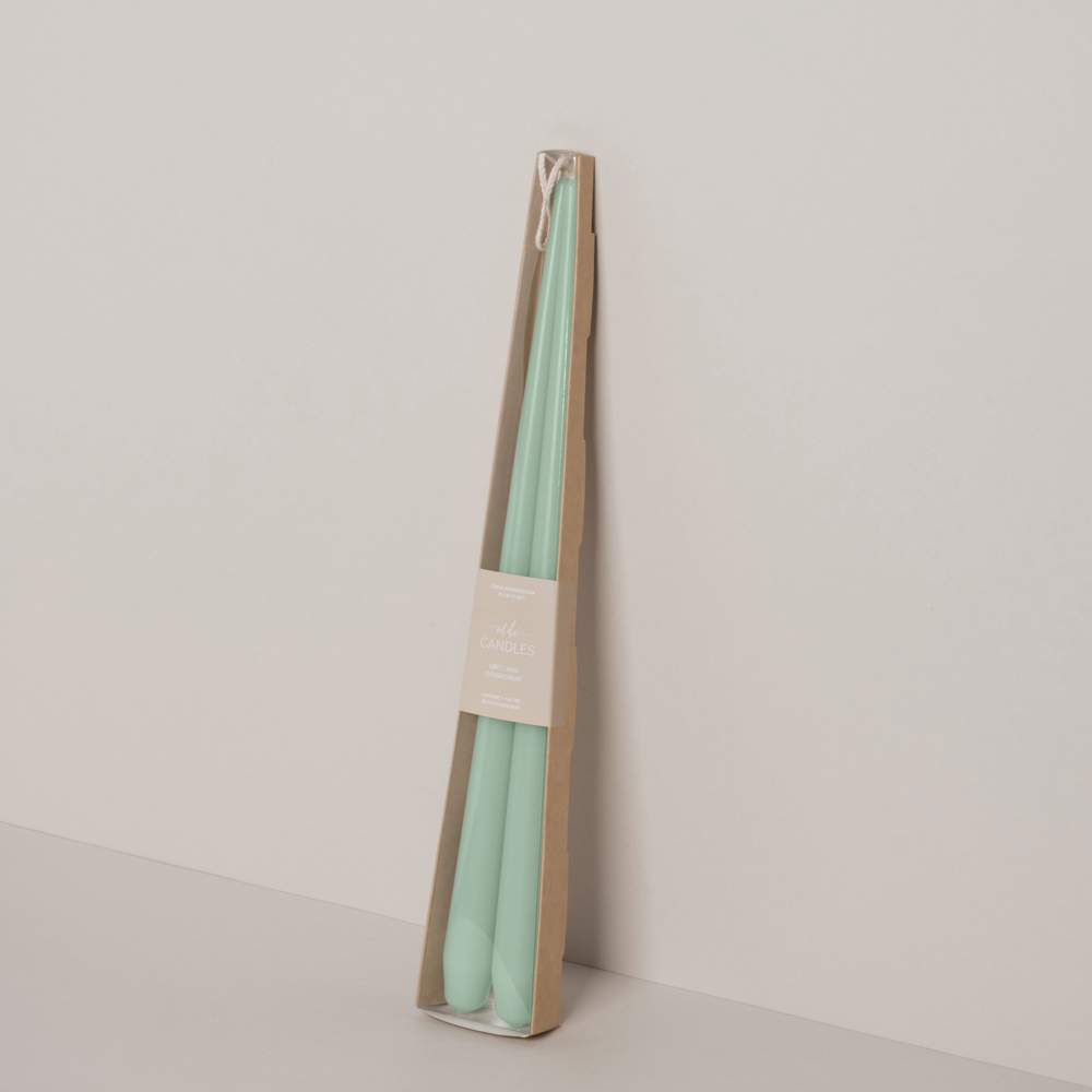 СК35-16(Fix)(F) Свеча коническая 35см Оттенок №16 (оливковый) 2шт/уп_1