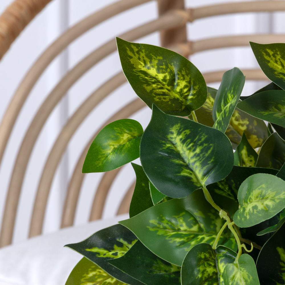 ЦС32/67 Сциндапсус искусственный (латекс) h27см в кашпо, золотистый_1