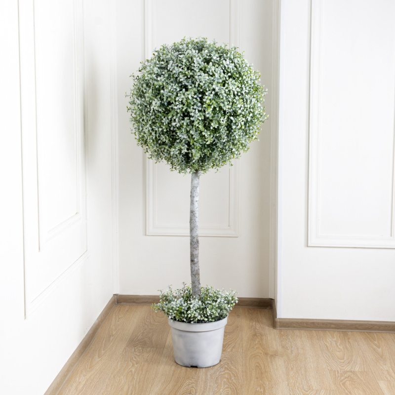 СШ150/229(з) Самшит искусственный шар Премиум на стволе h150см, d60см, патина_5