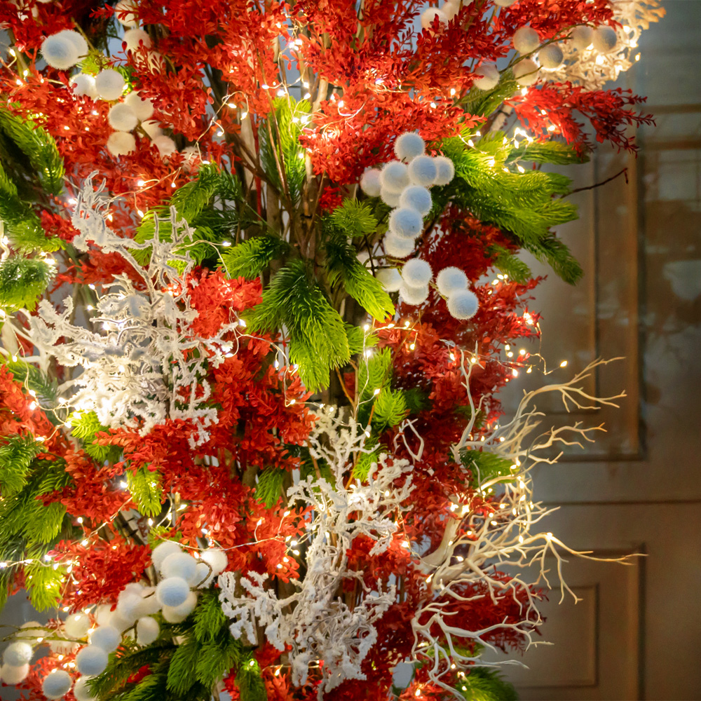 ДЛ180/СВ03т(Пр)(Fix)(F)Декор вход.группы h300см н/прутьях, прист.с гирляндой 