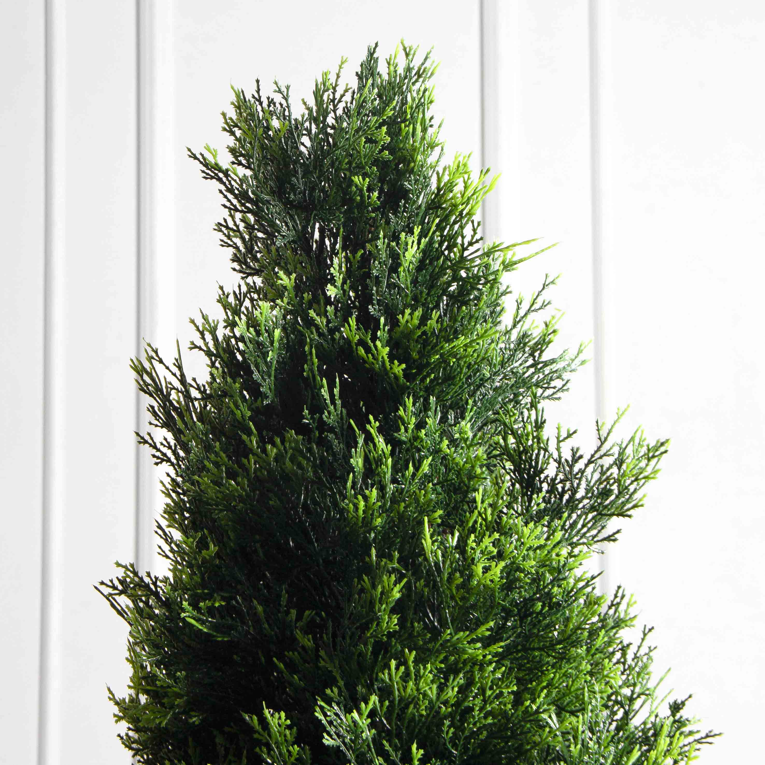 Т180/1466(F) Туя искусственная конус Люкс д/улицы h180см (искусственный ствол)_3