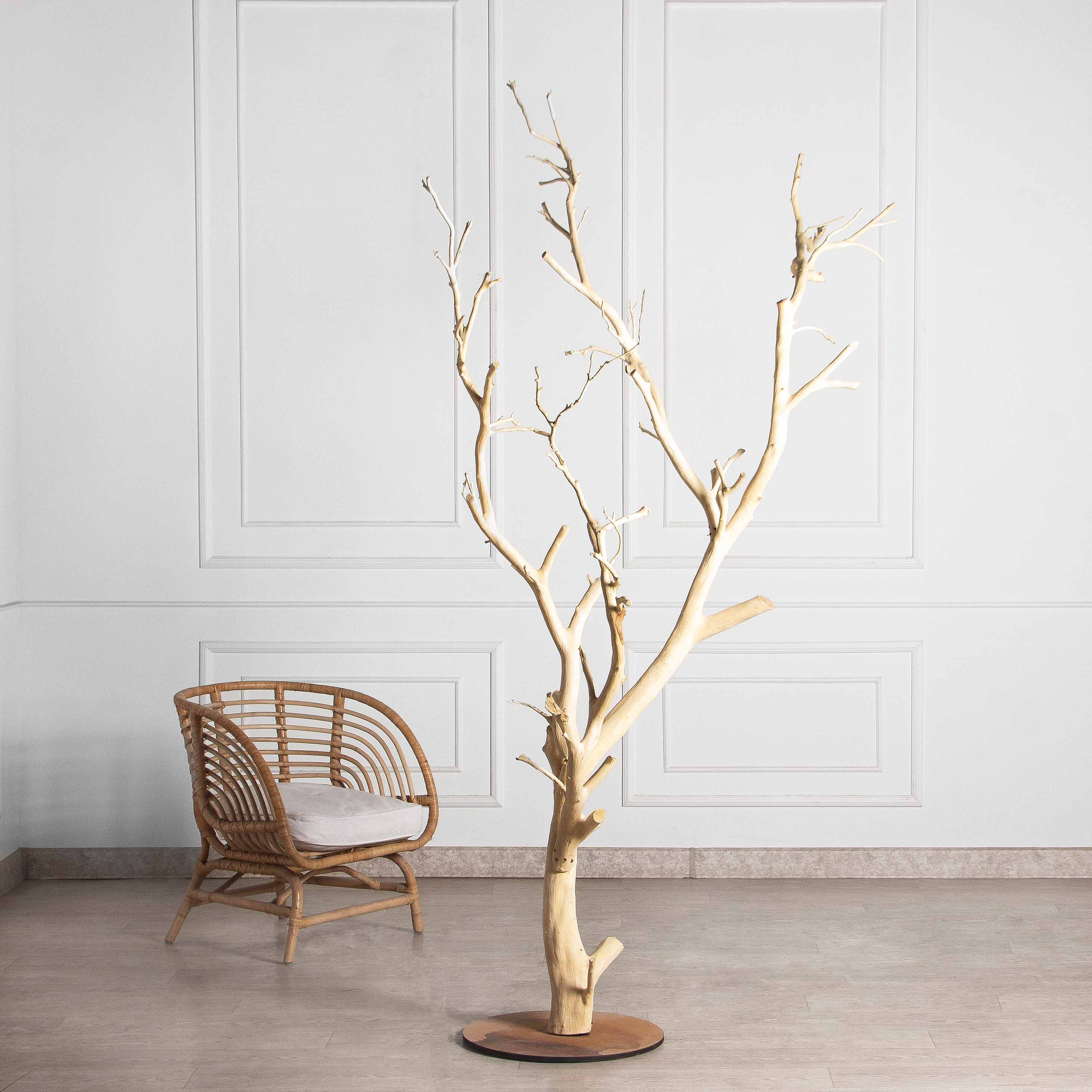 250/ДА(Пр)(F) Дерево искусственное интерьерное h250см, натуральная древесина, белое_2