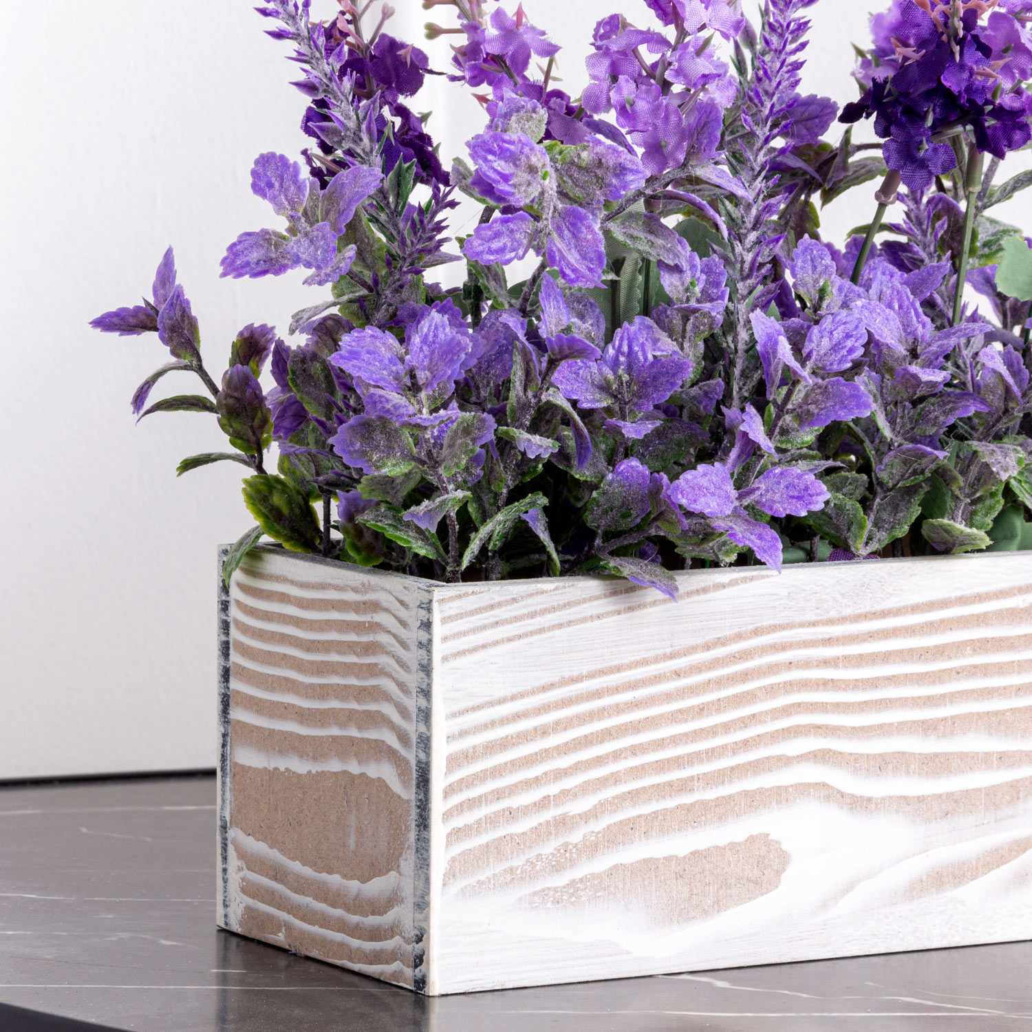ТДЯ412 Лаванда искусственная в деревянном ящике 20х9х8см_2
