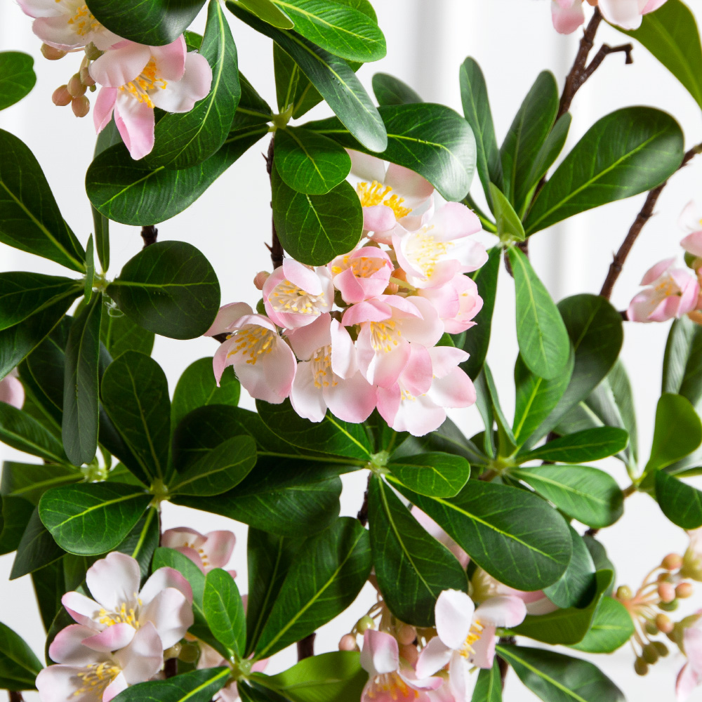 7141А/0287-0344/1(F) Ветка яблони искусственная h74см(4 соцветия) розовая_2