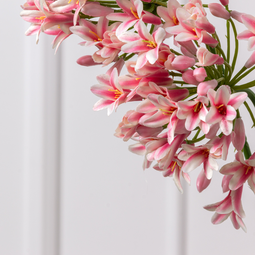 7141А/0443-11/1Р Агапантус искусственный зонтичный h75см, розовый_2