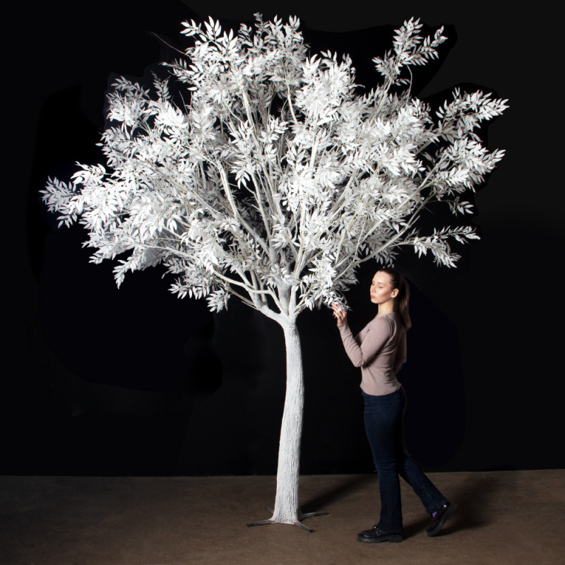 310Гбст/разб/РН/652(F) Ива интерьерная зимняя h310см d290,белая_1