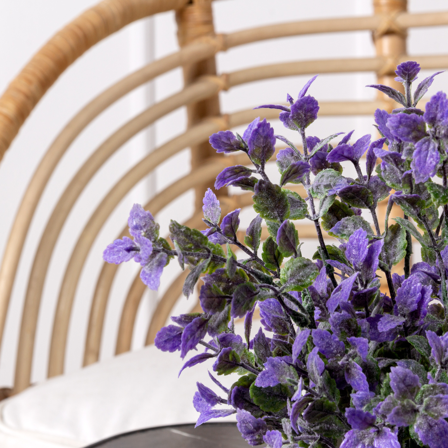 ЦС28/190-2(F) Зелень искусственная в кашпо, фиолетовая с патиной_2