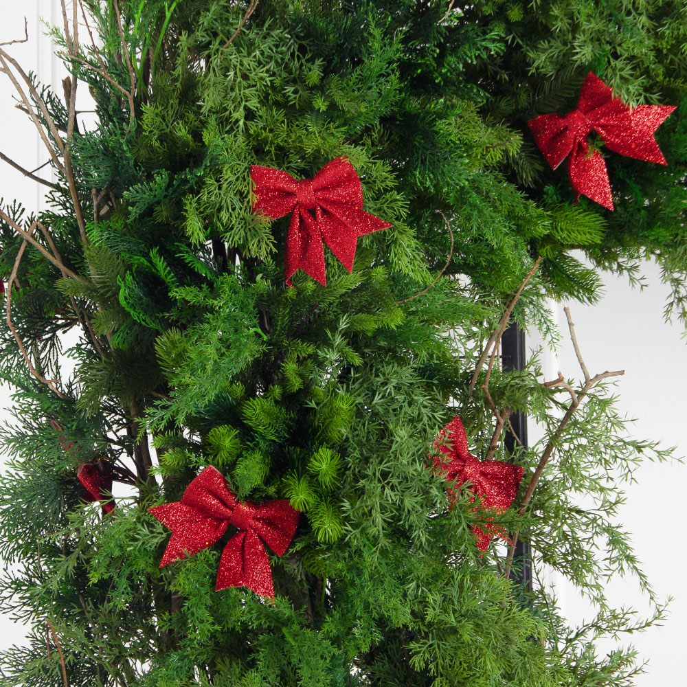 ДЛ182-1(з)(F) Декор входной группы хвойный h252см d305см на прутьях, пристенный_5