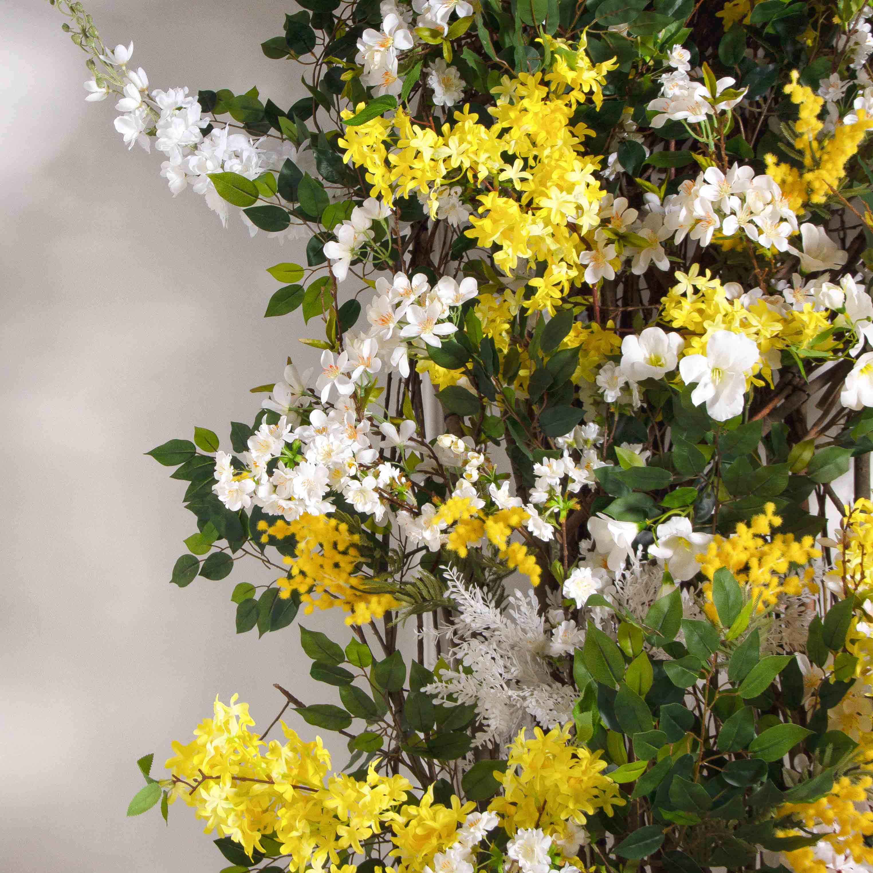 ДЛ159-1(з)(F) Декор входной группы цветочный h 380 см на стволах, пристенный(ширина 140см)_6