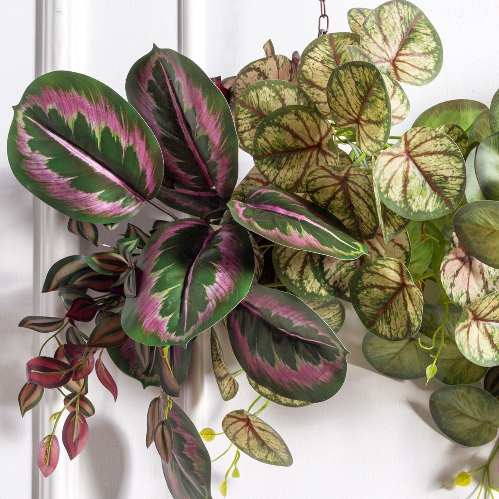 Л135-1(Пр)(F) Лиана тропическая с бордовой традесканцией L100см _3