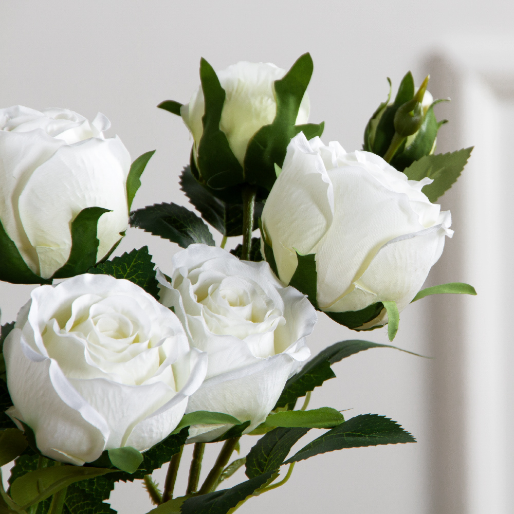 7141А/0108-0360/23(F) Роза искусственная h65см 2головы 2бутона,белая_4