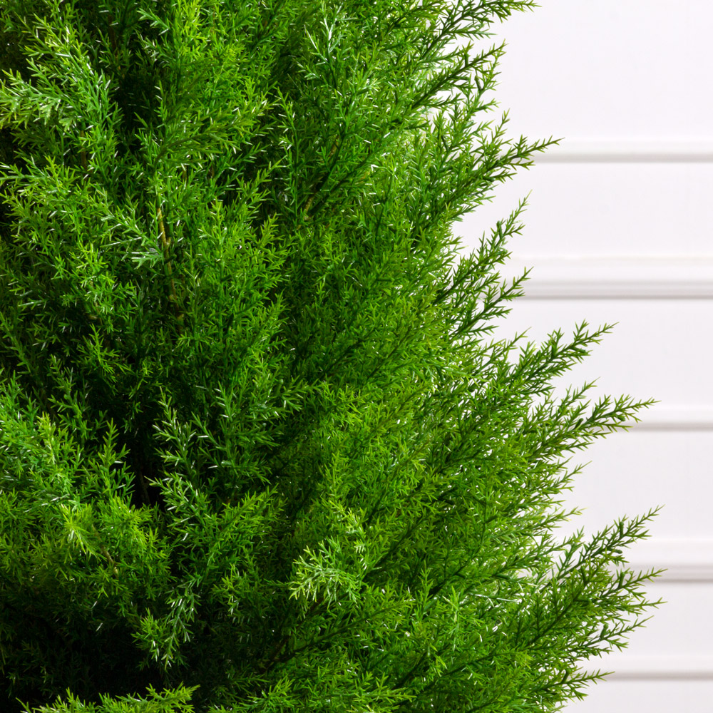 Т210/4677(з)(F) Туя искусственная конус Платинум д/улицы h210см,на основании d40см_1