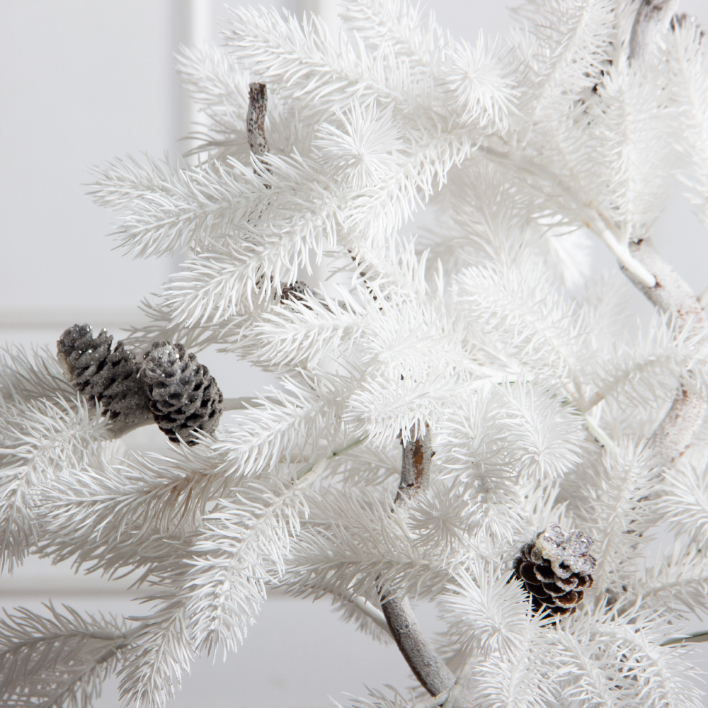 075/ВИТ/653(Пр)(F) Ель искусственная h75см в интерьерном кашпо,белая_4