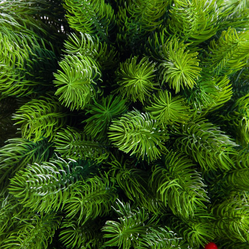 080/289-2(Пр)(Fix)(F) Ель искусственная h80см с красным декором на основании_5