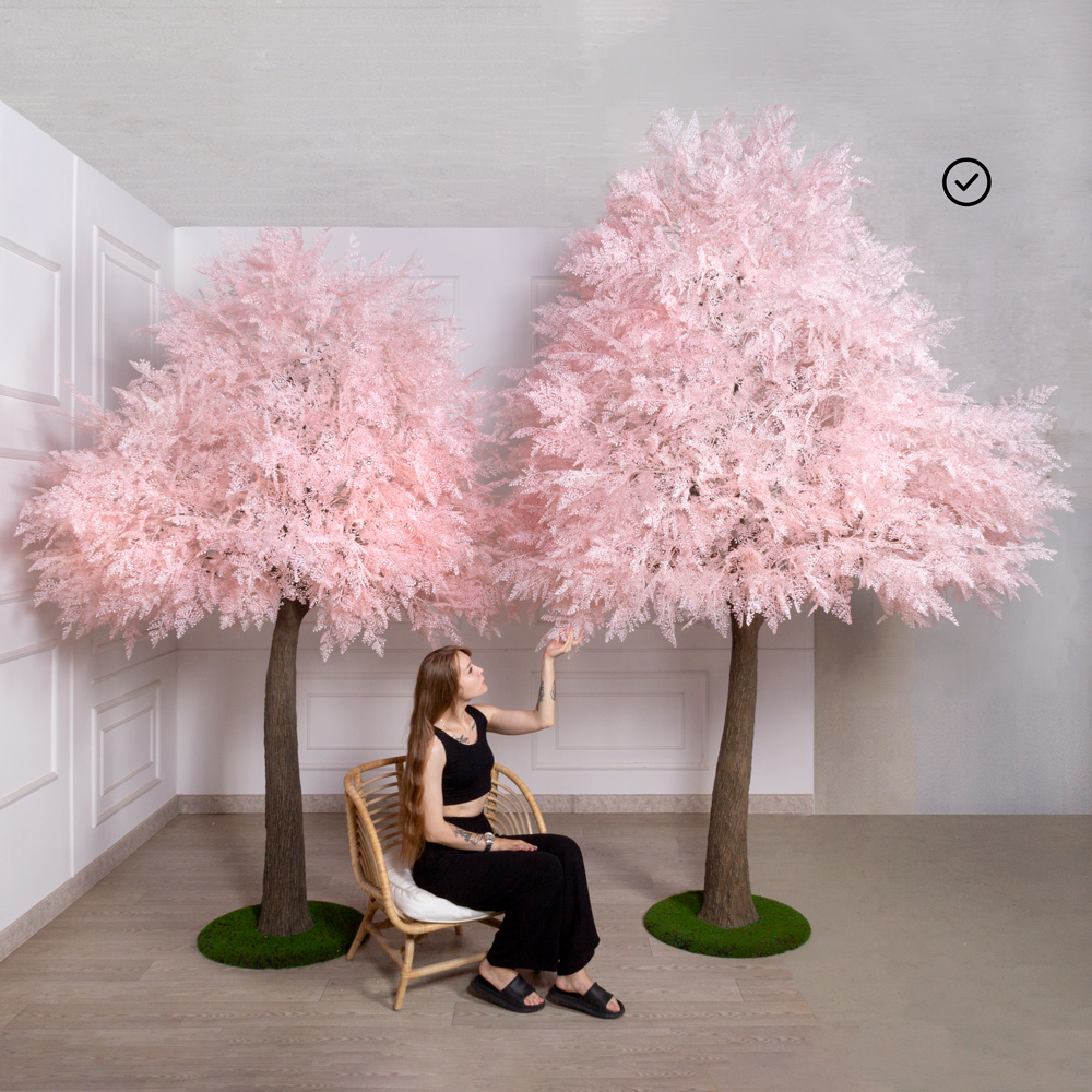 340МЕТ/разб/П/535-1(F) Дерево искусственное интерьерное  h340см,розовое_1