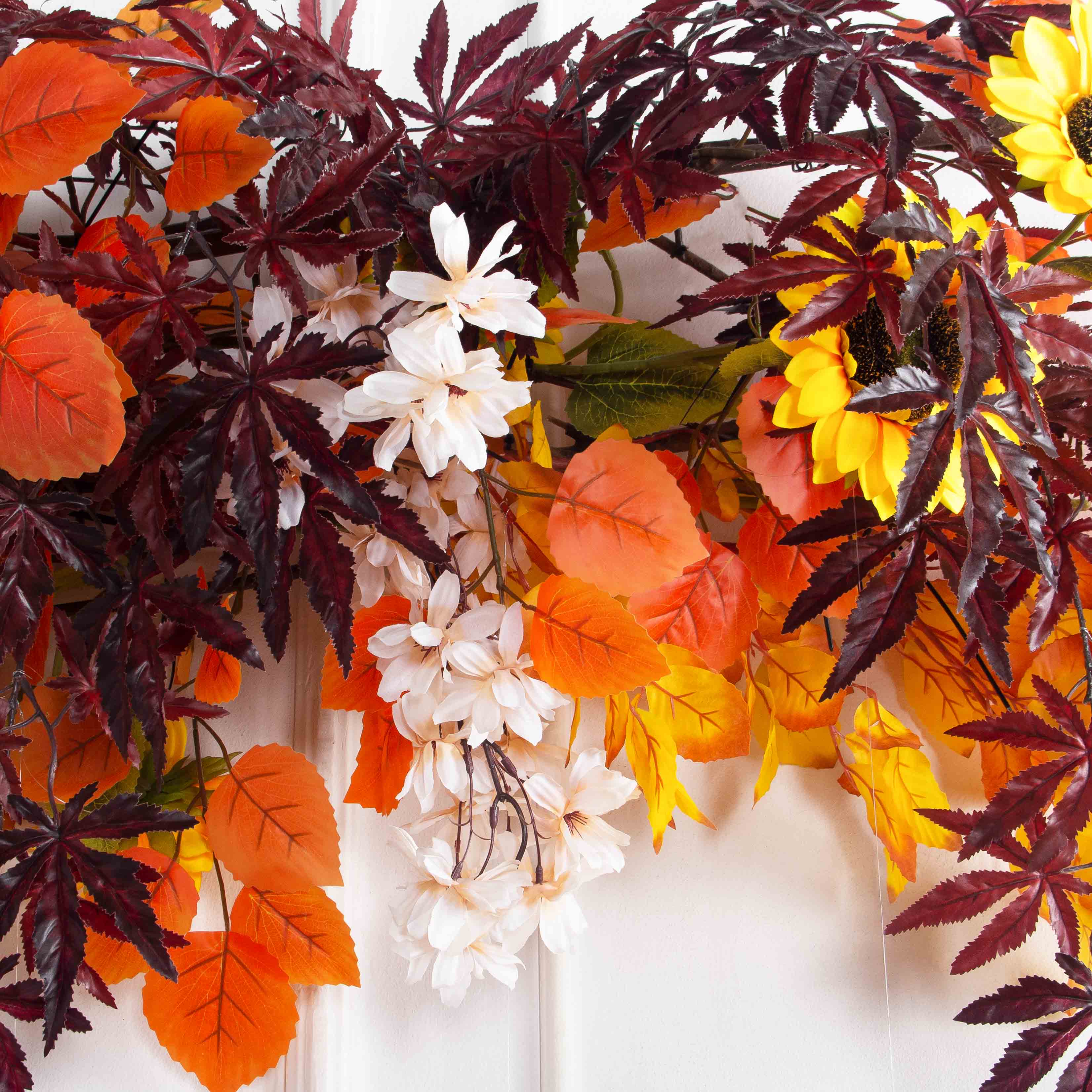 Л171(Пр)(F) Лиана искусственная с подсолнухами L100см_4