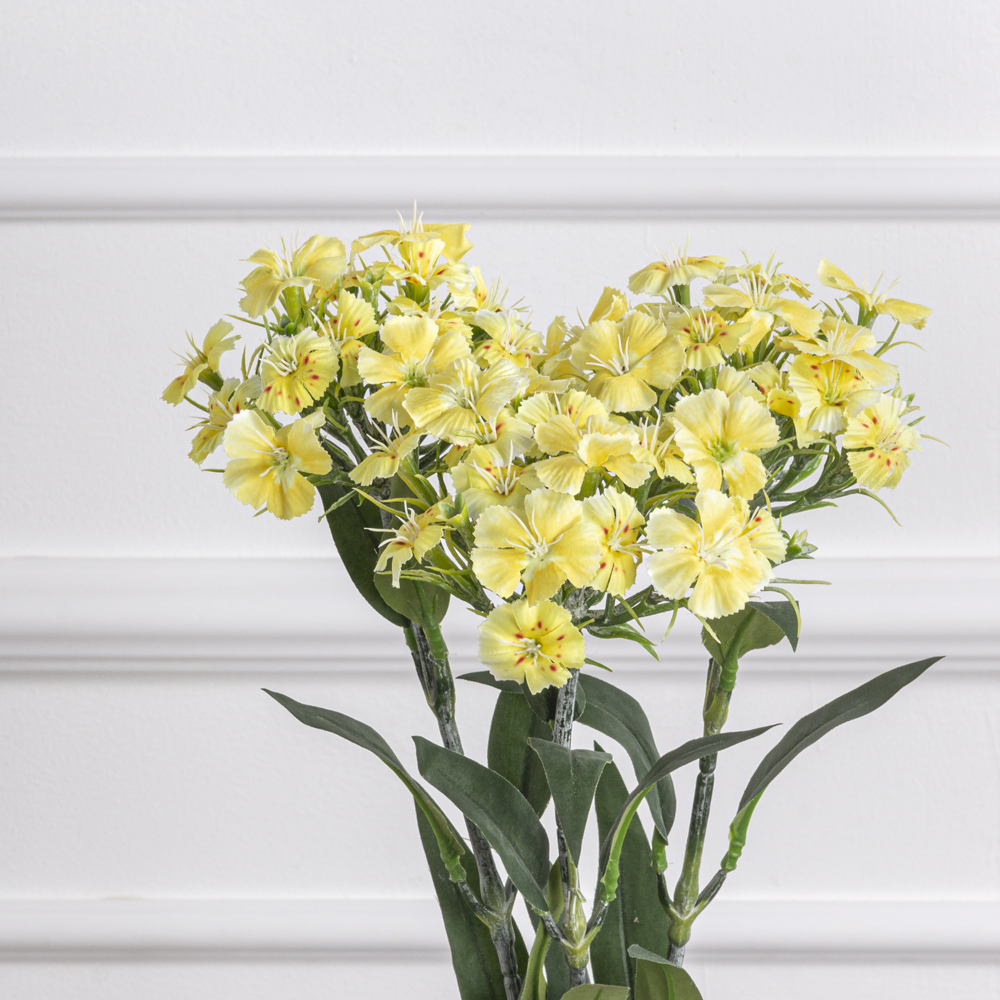 7141А/9120-10/3Р(АКЦИЯ) Гвоздика турецкая искусственная h54см, желтая_3