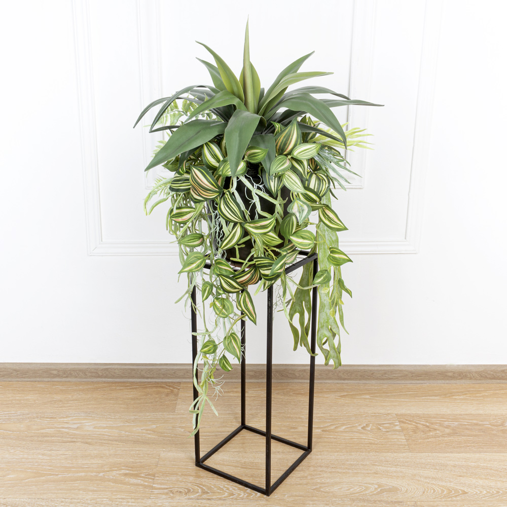 К440 Композиция искусственная с Агавой в интерьерном кашпо_2