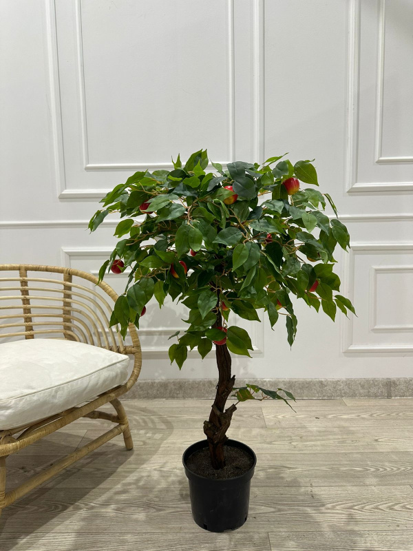 100/38 Яблоня искусственная с мини плодами h100см, красные