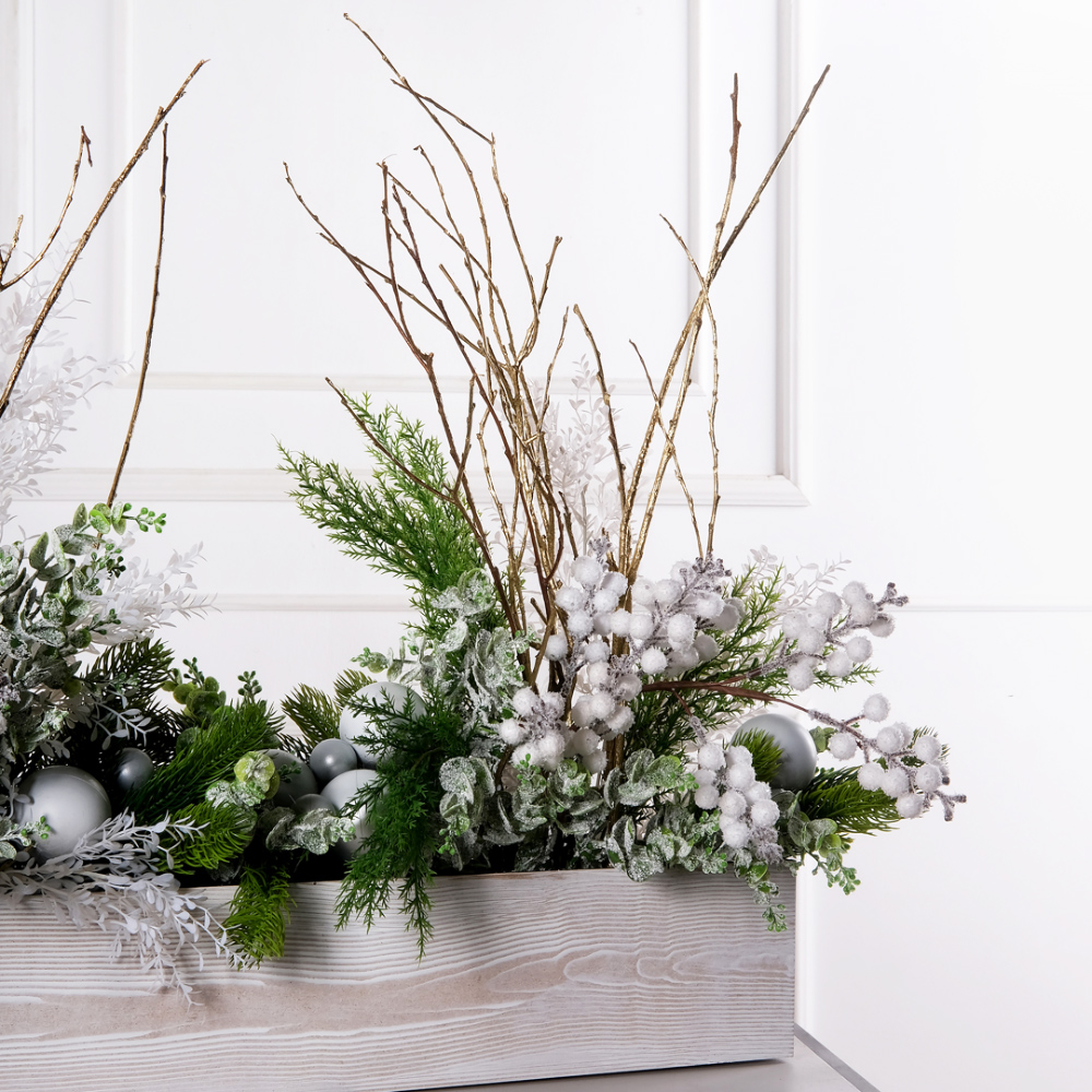 К558(Пр)(F) Композиция искусственная НГ с белыми ягодами на основании_6