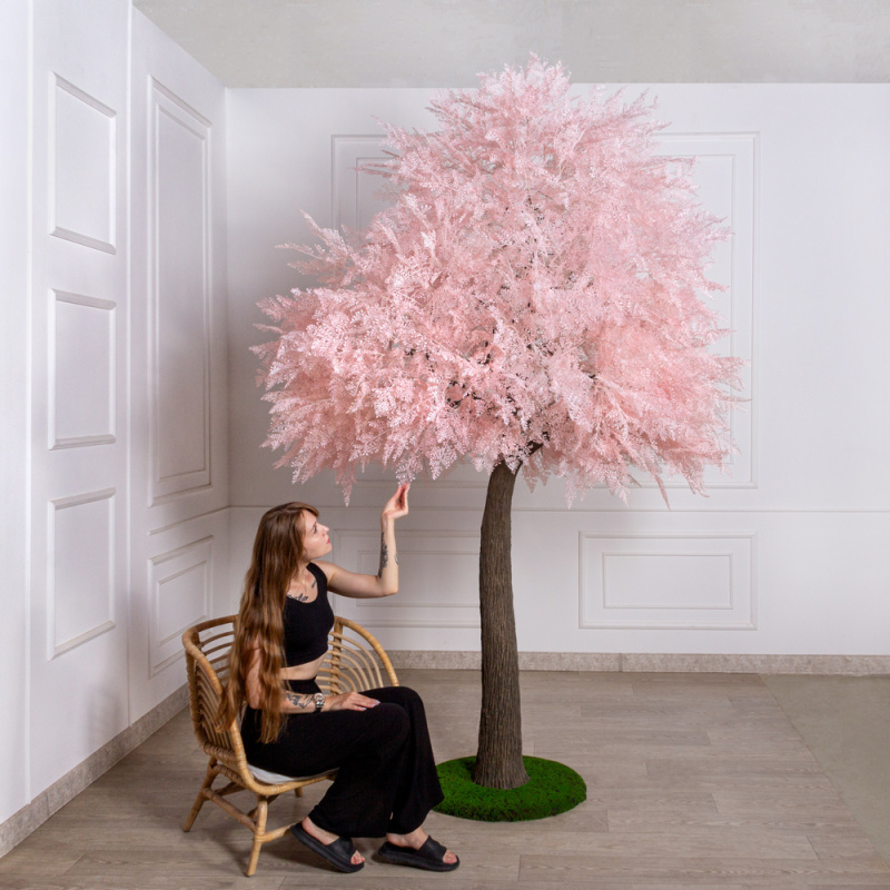 300МЕТ/разб/ПС/535-1(F) Дерево искусственное интерьерное  h300см,розовое_1