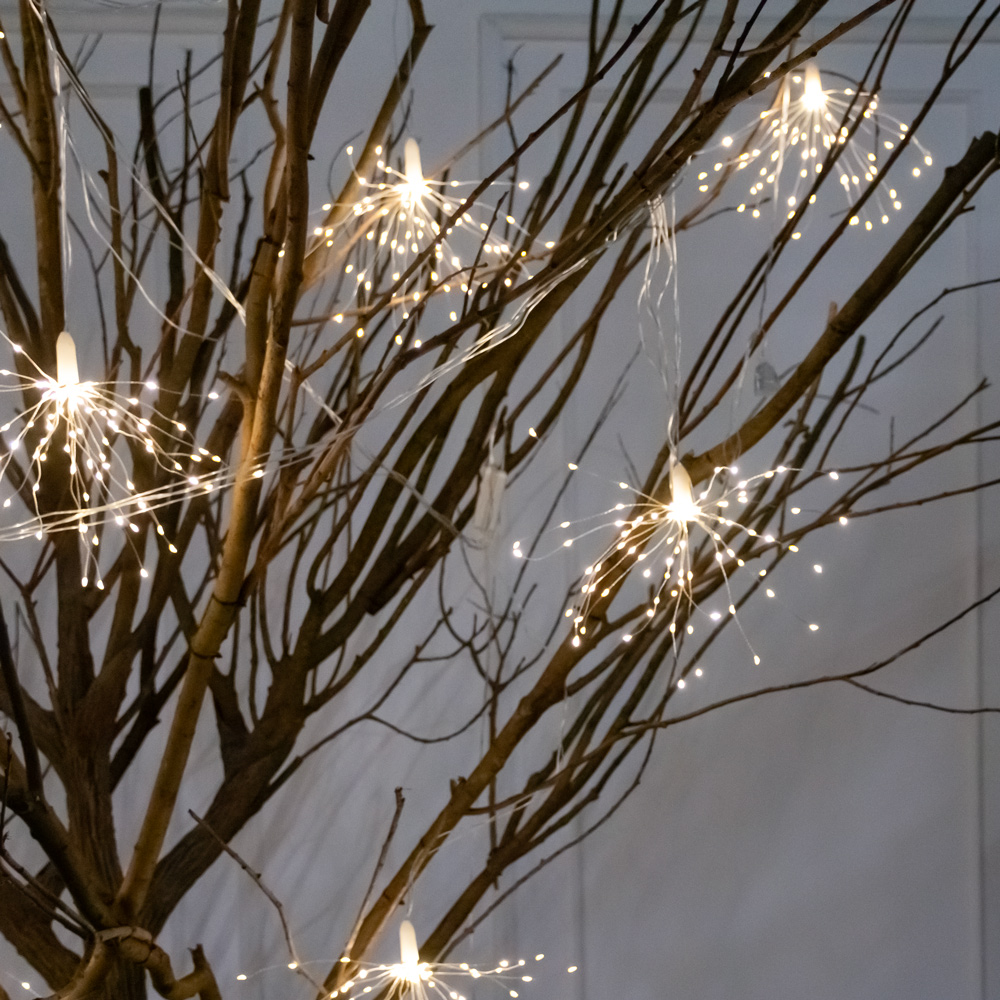 300Гбст/разб/РН/СВ05(F) Дерево интерьерное с натур. ветвями h300см d220см и гирляндой-фейерверком_3