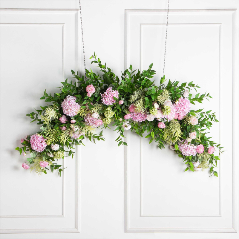 ДЛ166/2(з)(F) Декор входной группы цветочный (полукруг) h220см (шир 55см)_1