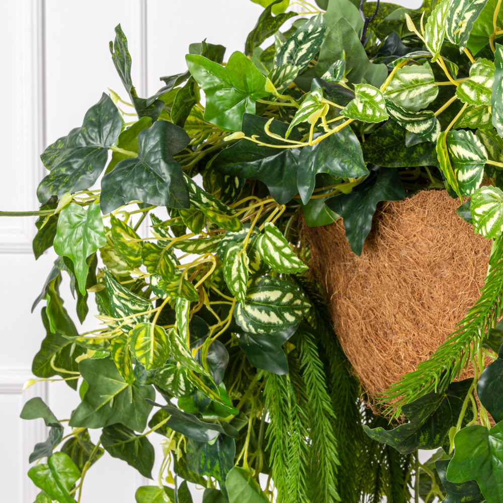 ККВ20(з) Композиция искусственная Хедера ампельная в коковите d30см(ширина 60см, свес 80см)_2