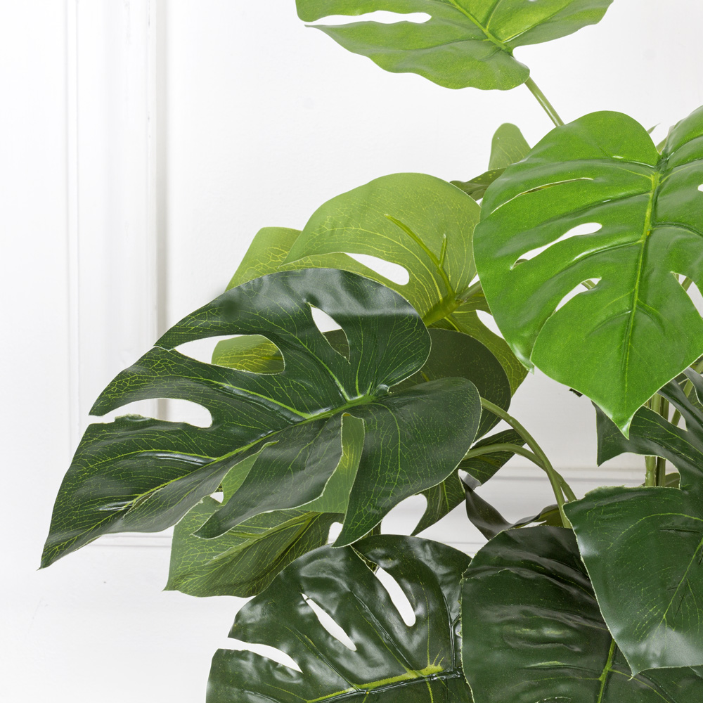 К060/215(F) Монстера искусственная (латекс) в кашпо h60см_3