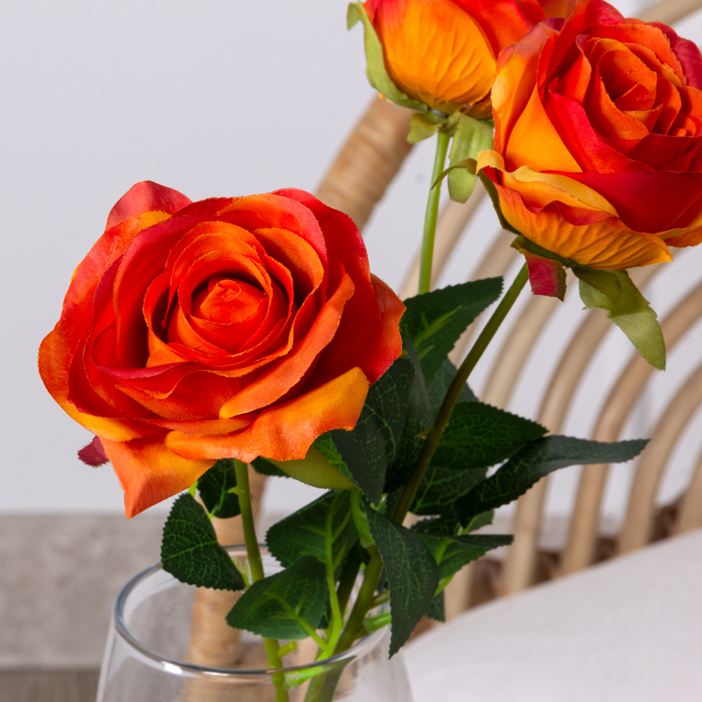 7141А/0443-09/18Р Роза искусственная 1 голова d8см, h44см, оранж._2