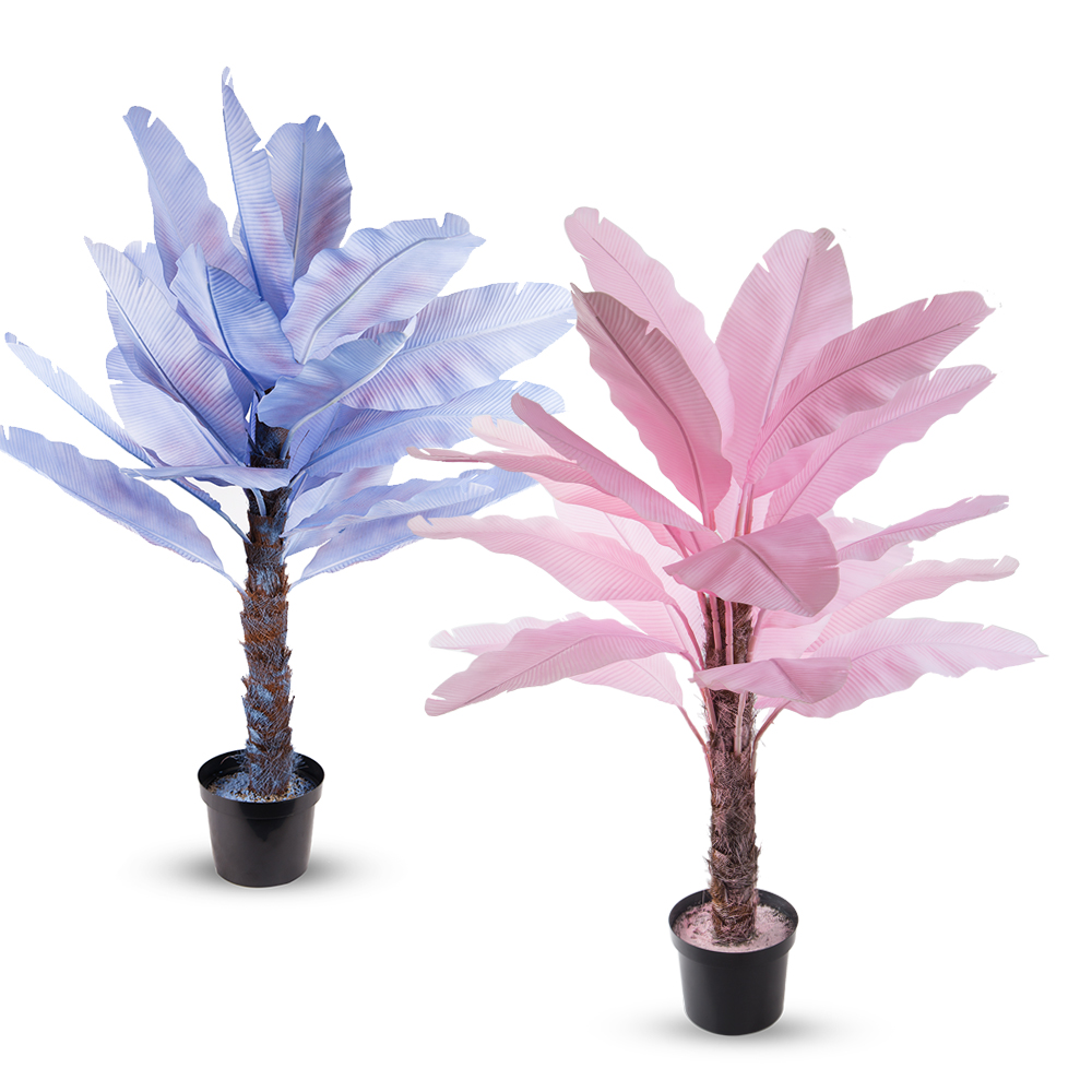 П120/356-2(з.) Банановая пальма розовая (силикон) h120см_4