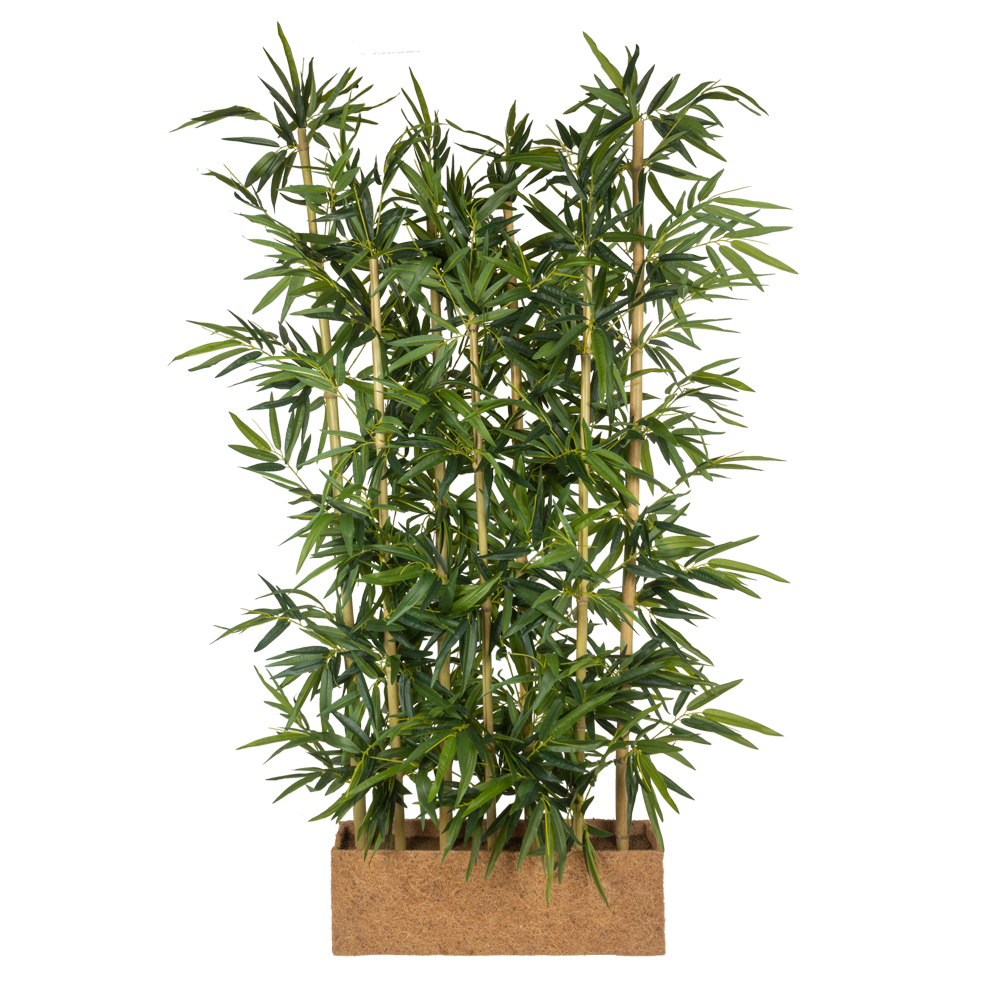 Ш190/75(з.) Ширма искусственная Бамбук h190см в кокосовом боксе 65х15хh20см