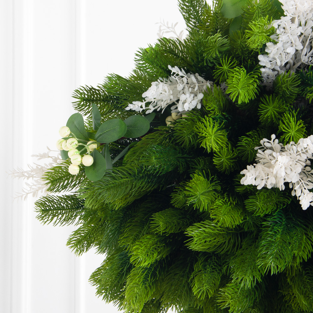 К559-1(Пр)(F) Композиция искусственная НГ подвесная с белым декором_3