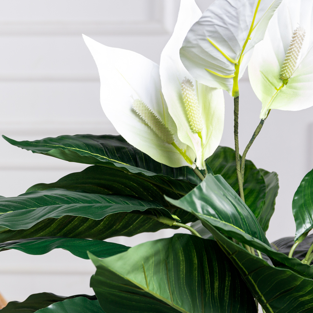К60/80-5(з)(F) Композиция искусственная Спатифиллум цветущий на основании 38х38х5см_1
