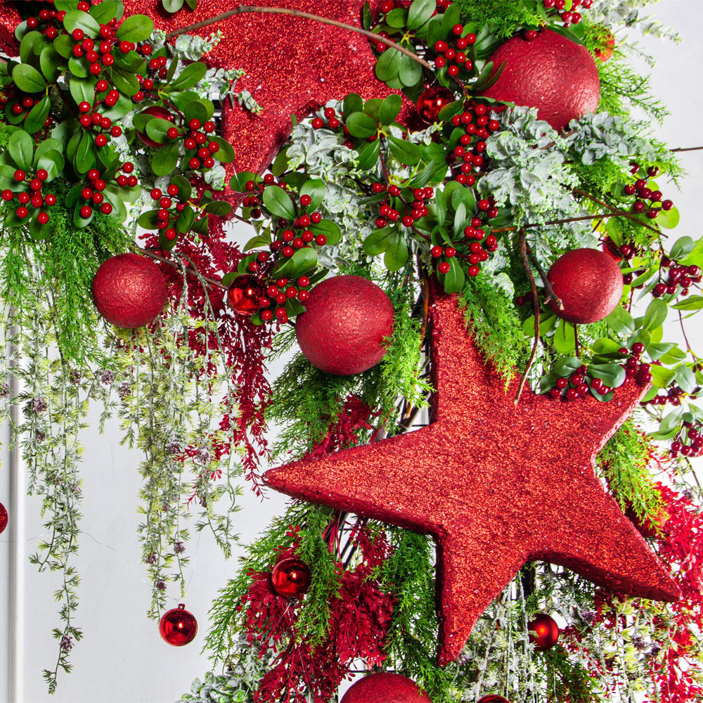 ДЛ190(Пр)(Fix)(F)Декор вход.группы h210см н/прутьях, прист.со звездами и шарами_7