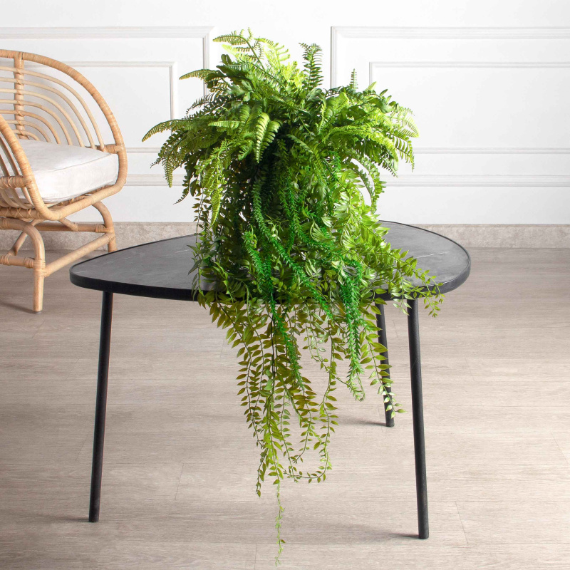 КЗ/02(F) Композиция искусственная Папоротники h32см в кашпо (силикон)_1