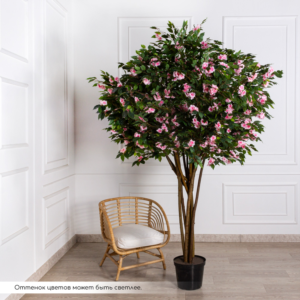 250/РН/439(з)(Пр)(F) Жасмин искусственный цветущий h250см на основании d60см_6