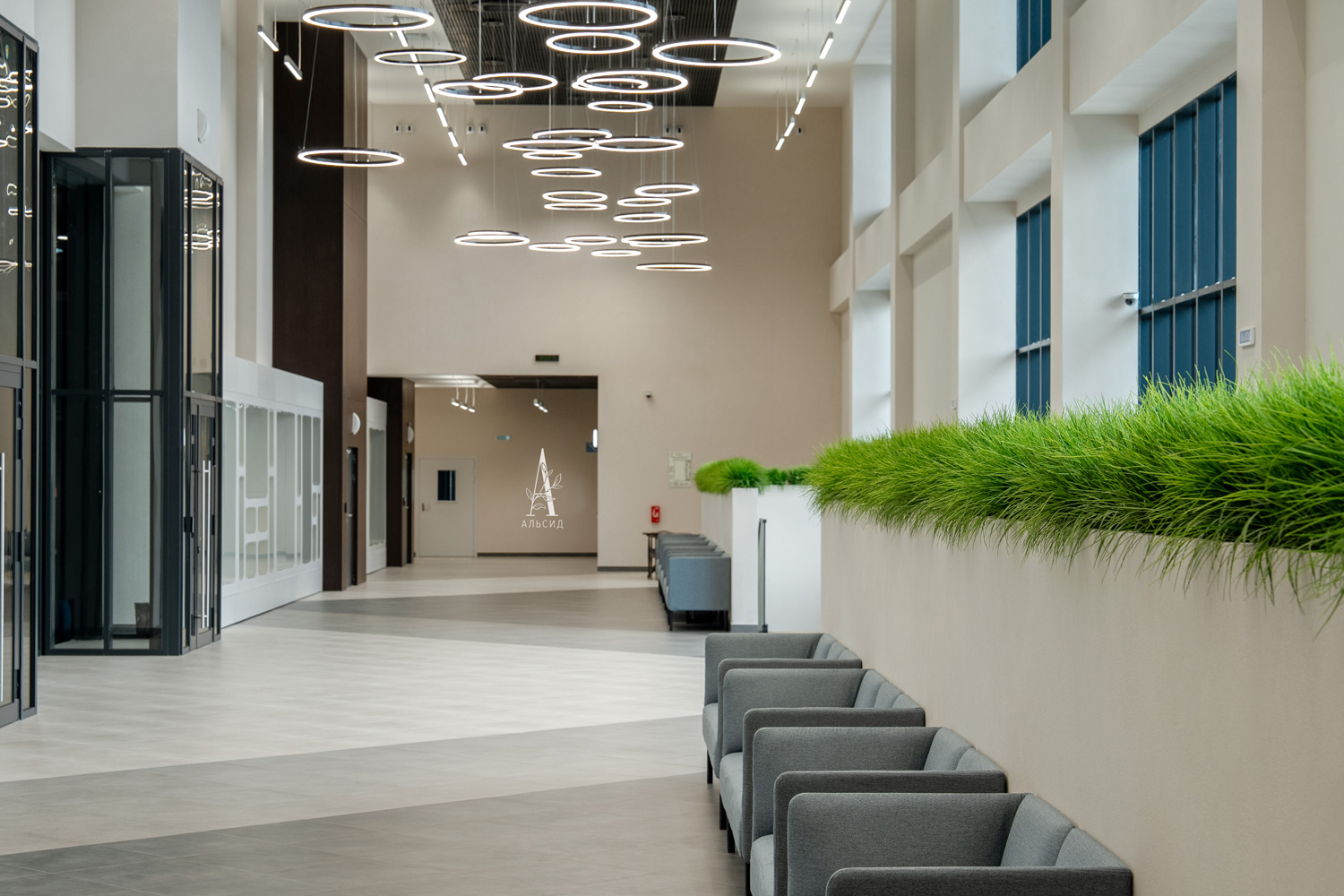 ТД078-1(F) Трава Осока искусственная h36см в кокосовом боксе 50х10х10см_7