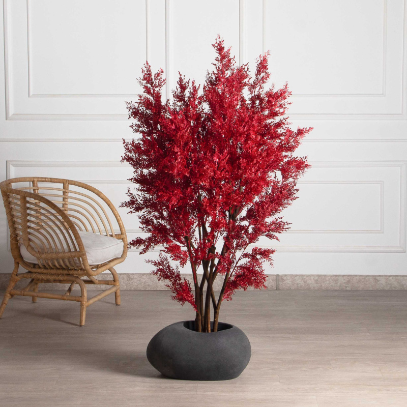 150/РН/536(з)(УУ)(Пр)(F) Дерево искусственное интерьерное h150см, бордовое_1