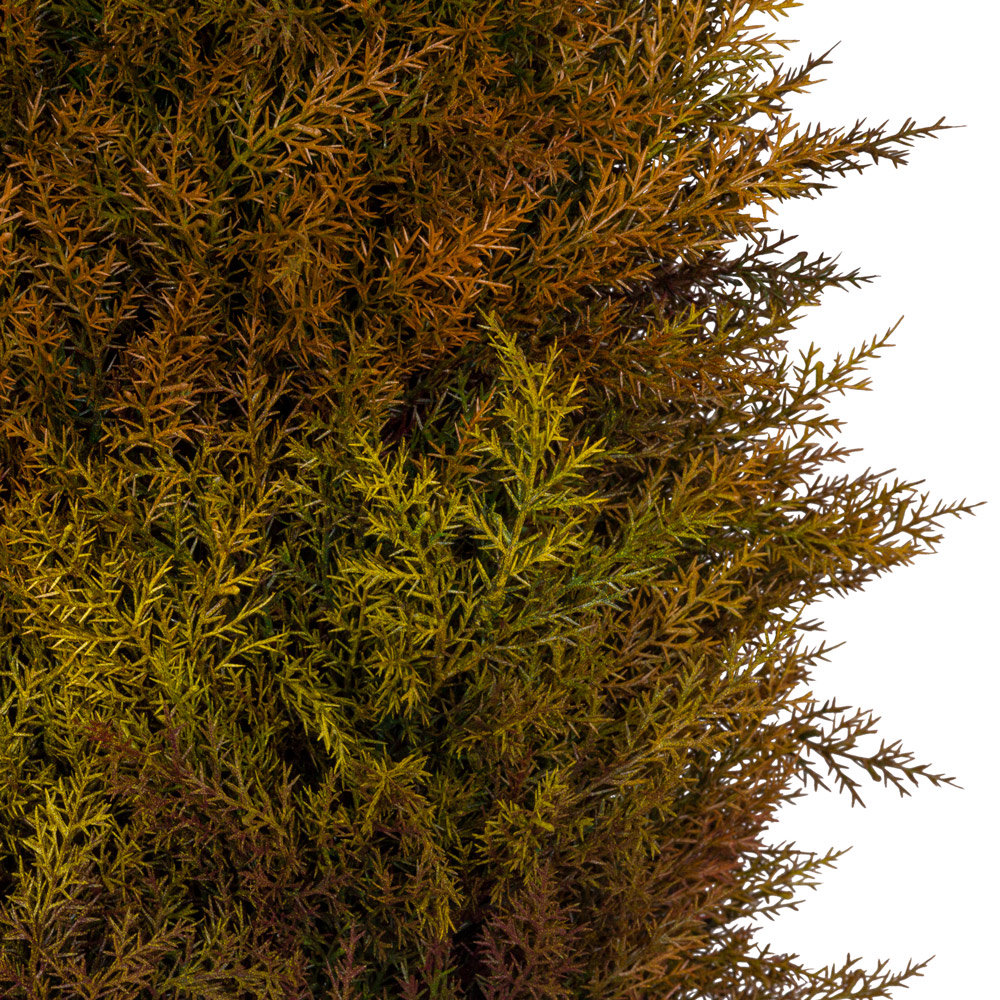 Т180/467-1(з) Туя искусственная конус Платинум h180см, d50см, желто-красная_3