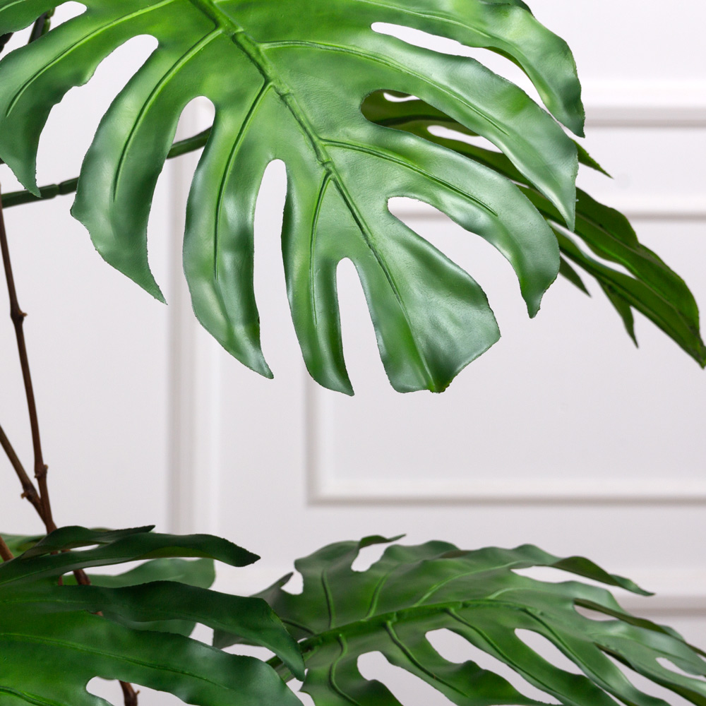 145/К/371(F) Монстера искусственная куст на опоре h145см_3